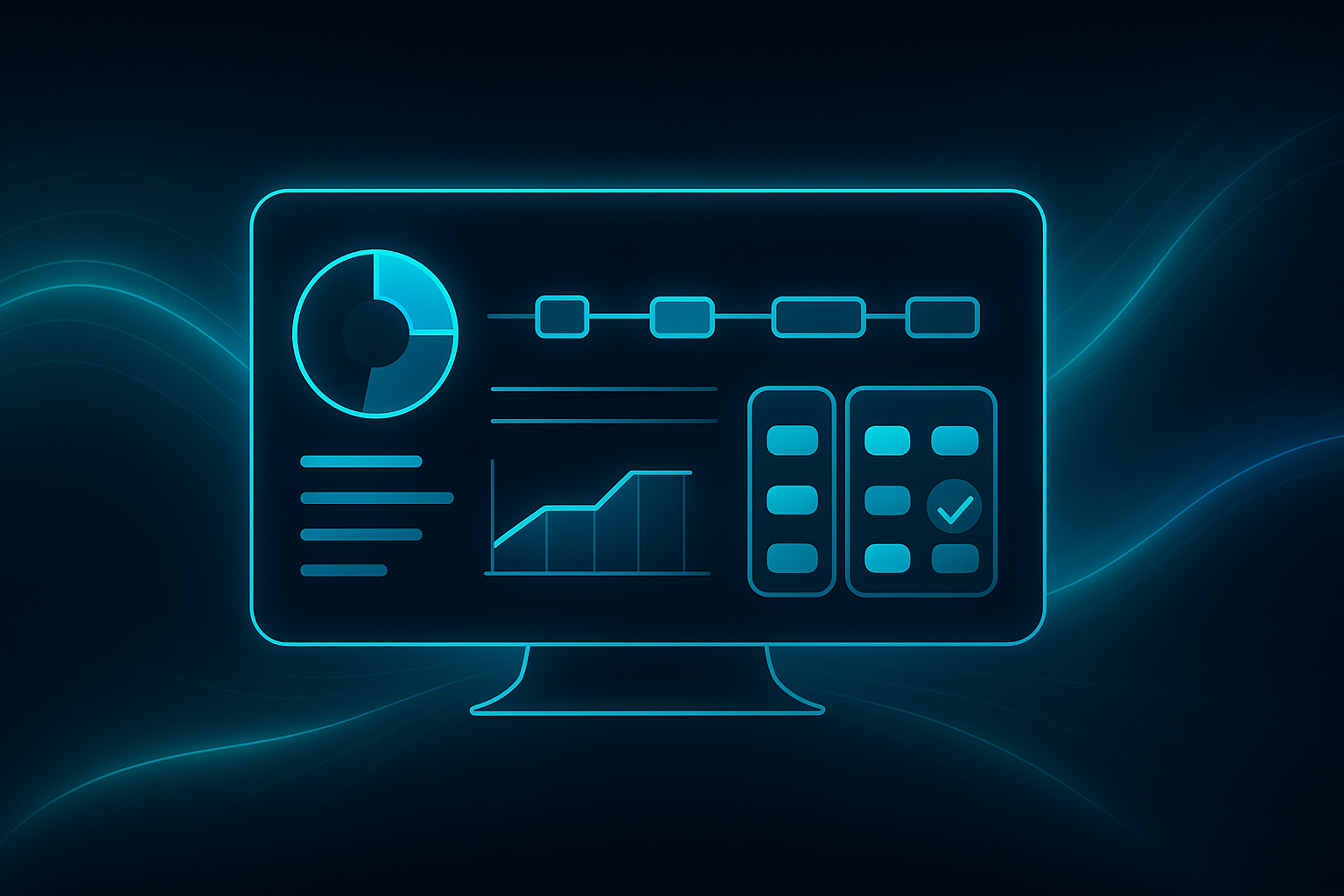 Illustration de flux de données et d’automatisations dans un projet de développement et data